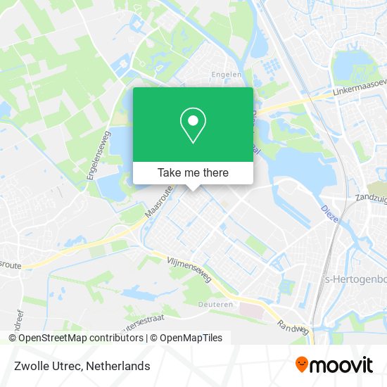 Zwolle Utrec map