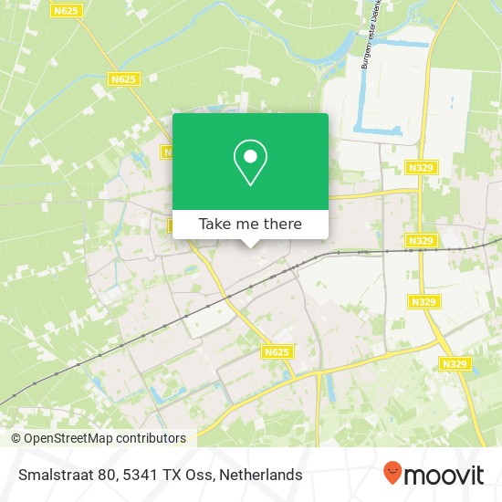 Smalstraat 80, 5341 TX Oss map