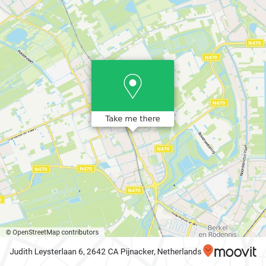 Judith Leysterlaan 6, 2642 CA Pijnacker map