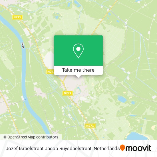 Jozef Israëlstraat Jacob Ruysdaelstraat map