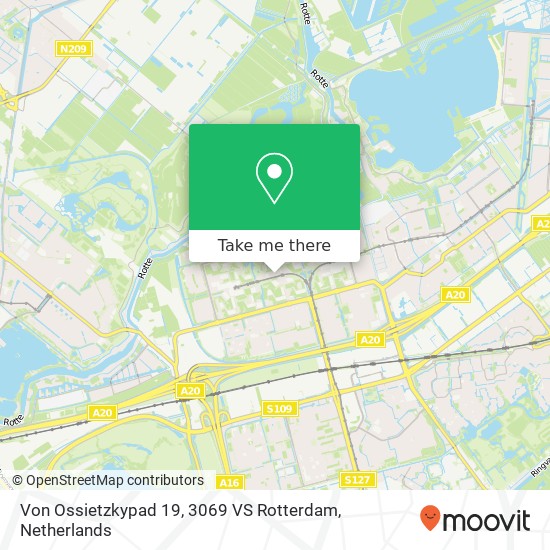 Von Ossietzkypad 19, 3069 VS Rotterdam map