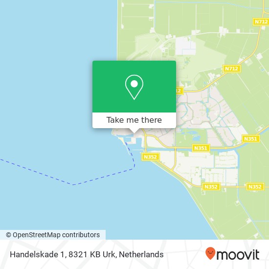 Handelskade 1, 8321 KB Urk map