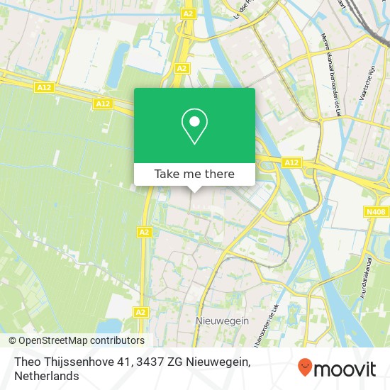Theo Thijssenhove 41, 3437 ZG Nieuwegein Karte