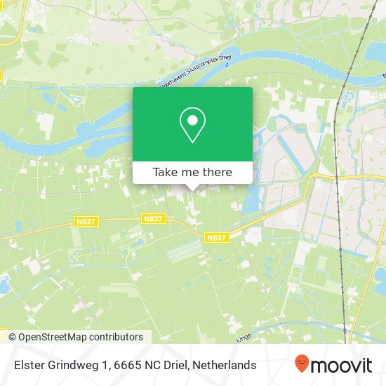 Elster Grindweg 1, 6665 NC Driel map
