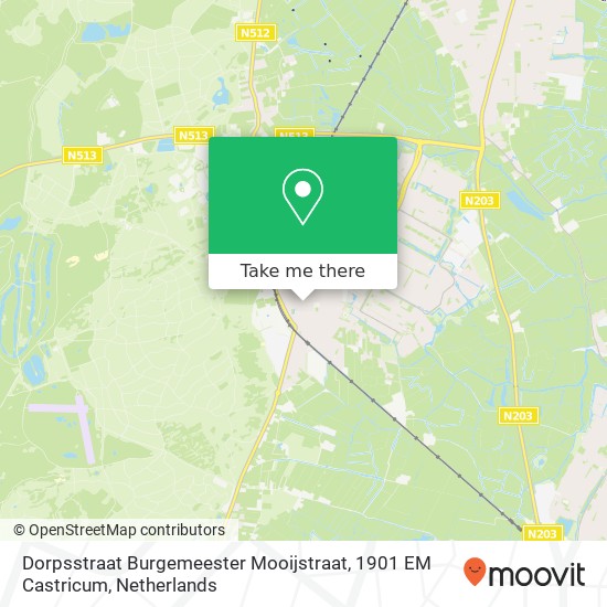 Dorpsstraat Burgemeester Mooijstraat, 1901 EM Castricum map