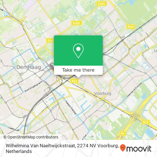 Wilhelmina Van Naeltwijckstraat, 2274 NV Voorburg Karte