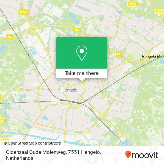 Oldenzaal Oude Molenweg, 7551 Hengelo Karte