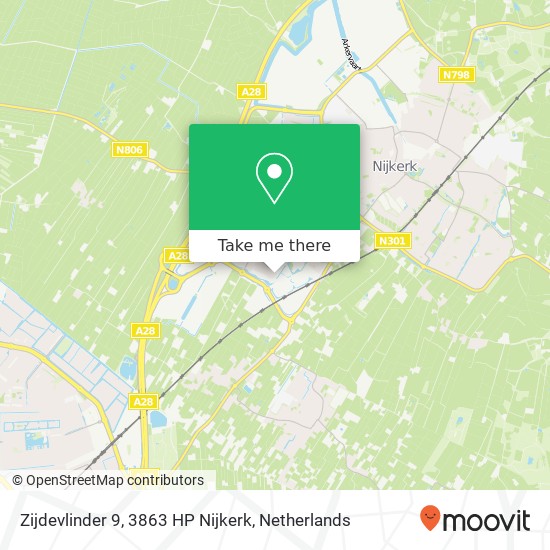 Zijdevlinder 9, 3863 HP Nijkerk map