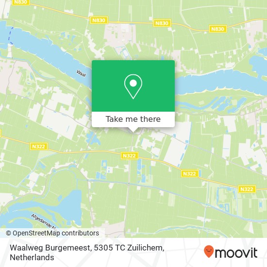 Waalweg Burgemeest, 5305 TC Zuilichem map