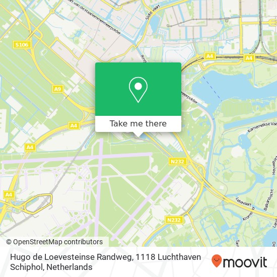 Hugo de Loevesteinse Randweg, 1118 Luchthaven Schiphol map