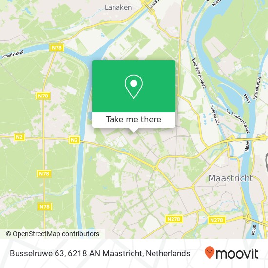 Busselruwe 63, 6218 AN Maastricht map