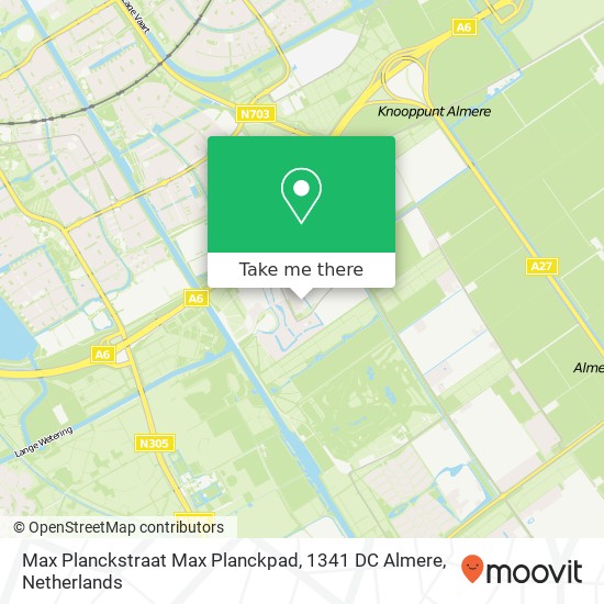 Max Planckstraat Max Planckpad, 1341 DC Almere map