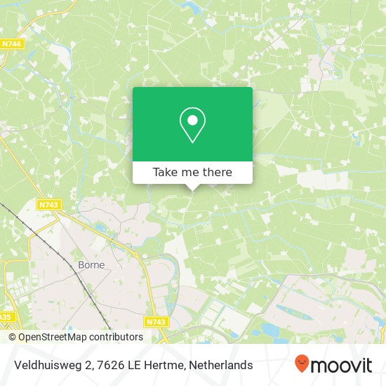 Veldhuisweg 2, 7626 LE Hertme Karte
