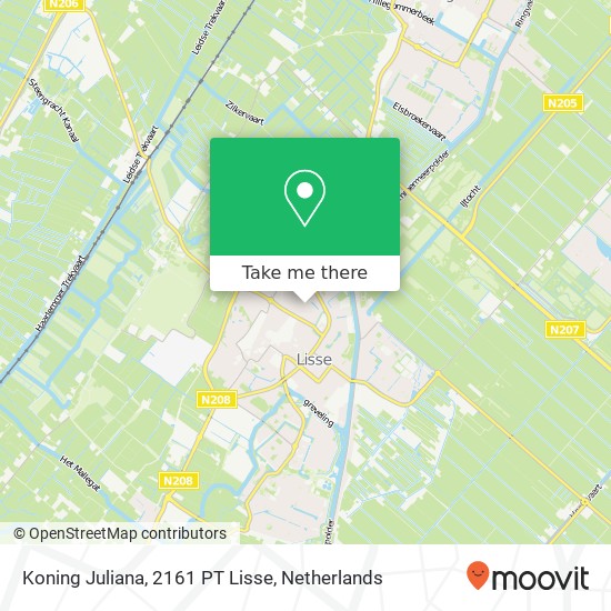 Koning Juliana, 2161 PT Lisse map