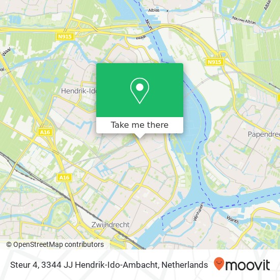 Steur 4, 3344 JJ Hendrik-Ido-Ambacht map