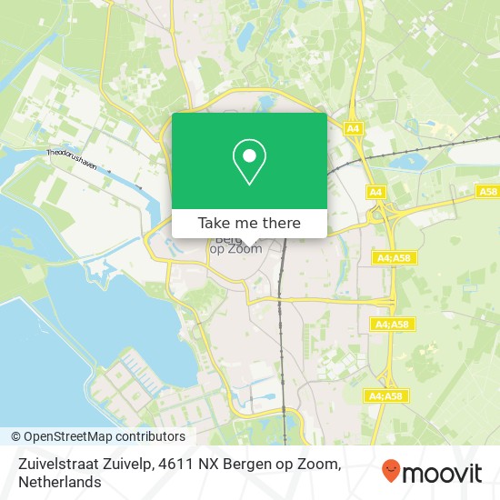 Zuivelstraat Zuivelp, 4611 NX Bergen op Zoom map