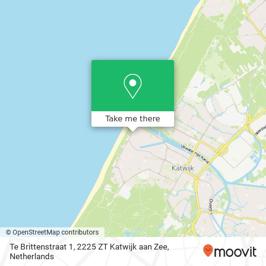 Te Brittenstraat 1, 2225 ZT Katwijk aan Zee map