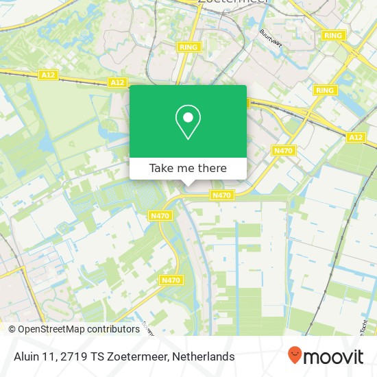 Aluin 11, 2719 TS Zoetermeer map