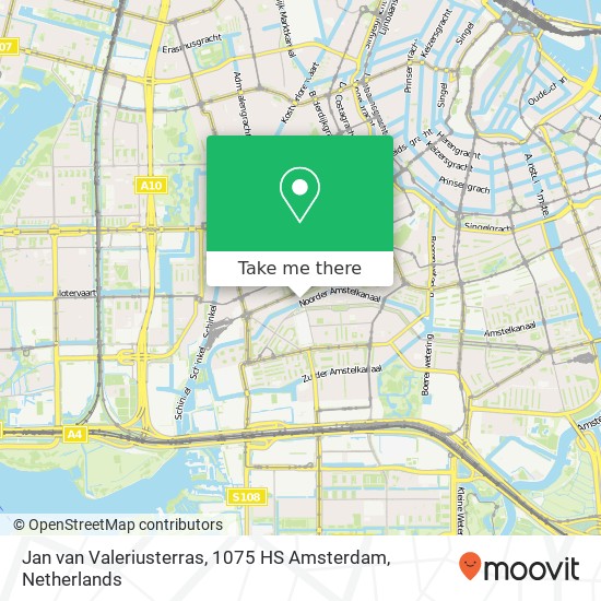 Jan van Valeriusterras, 1075 HS Amsterdam map