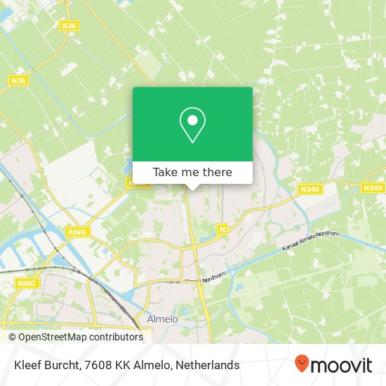 Kleef Burcht, 7608 KK Almelo Karte