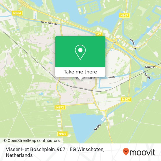 Visser Het Boschplein, 9671 EG Winschoten map