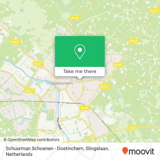 Schuurman Schoenen - Doetinchem, Slingelaan map
