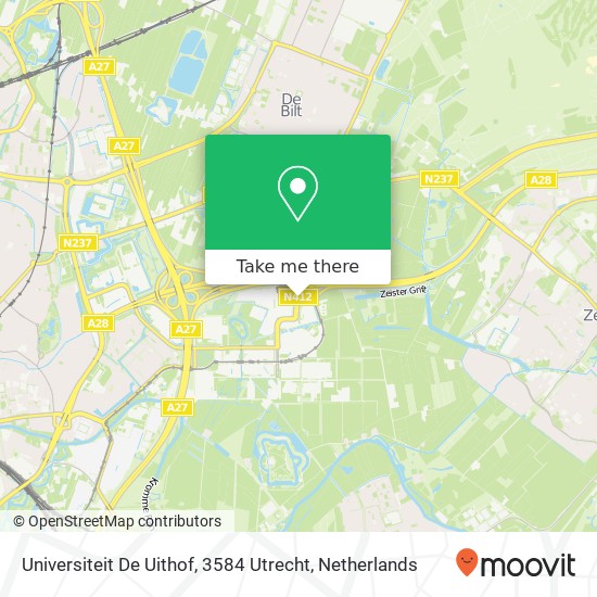 Universiteit De Uithof, 3584 Utrecht map