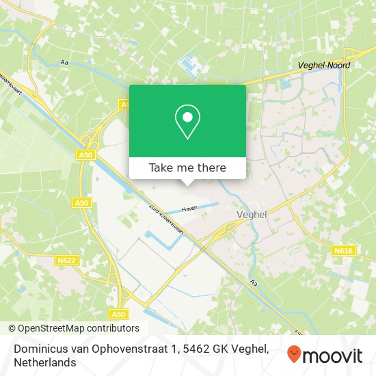 Dominicus van Ophovenstraat 1, 5462 GK Veghel map