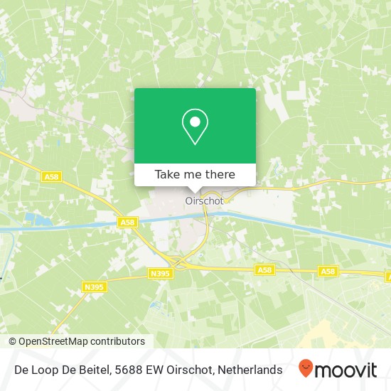 De Loop De Beitel, 5688 EW Oirschot map