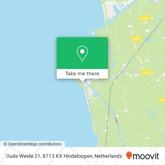 Oude Weide 21, 8713 KX Hindeloopen map