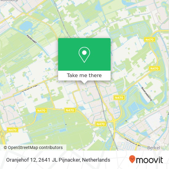 Oranjehof 12, 2641 JL Pijnacker map