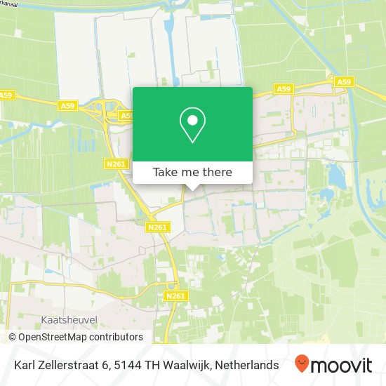 Karl Zellerstraat 6, 5144 TH Waalwijk map