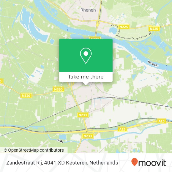 Zandestraat Rij, 4041 XD Kesteren map