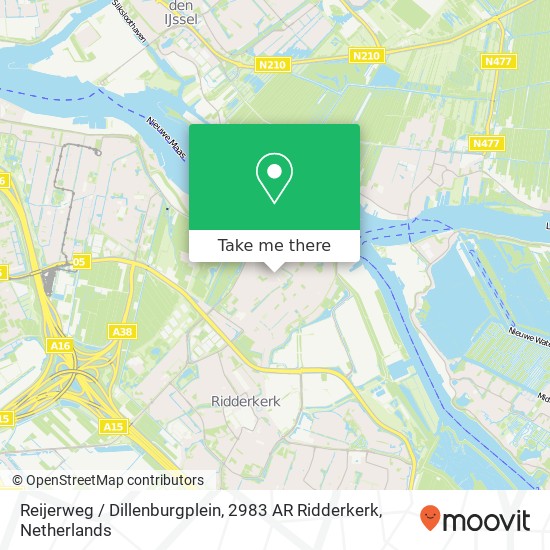 Reijerweg / Dillenburgplein, 2983 AR Ridderkerk map