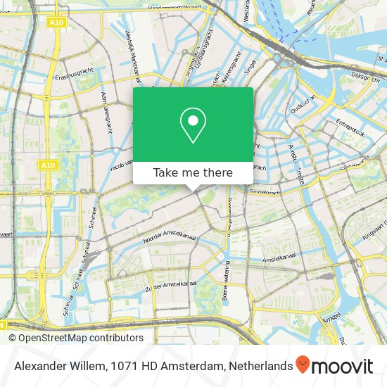 Alexander Willem, 1071 HD Amsterdam map