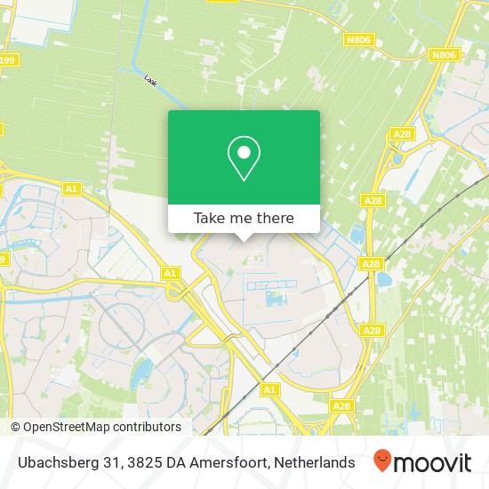 Ubachsberg 31, 3825 DA Amersfoort map