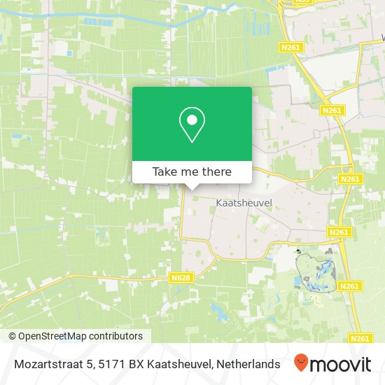 Mozartstraat 5, 5171 BX Kaatsheuvel Karte