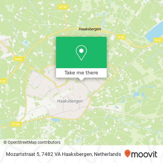 Mozartstraat 5, 7482 VA Haaksbergen Karte