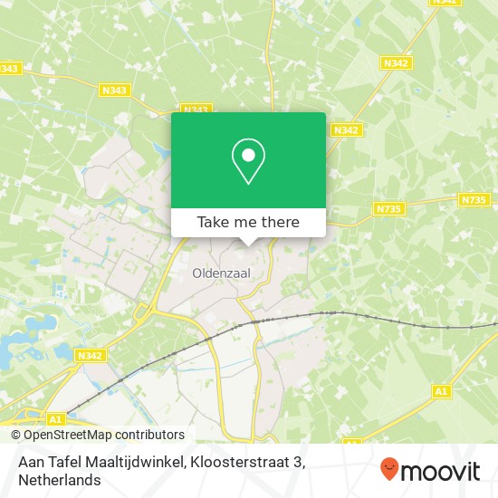 Aan Tafel Maaltijdwinkel, Kloosterstraat 3 map