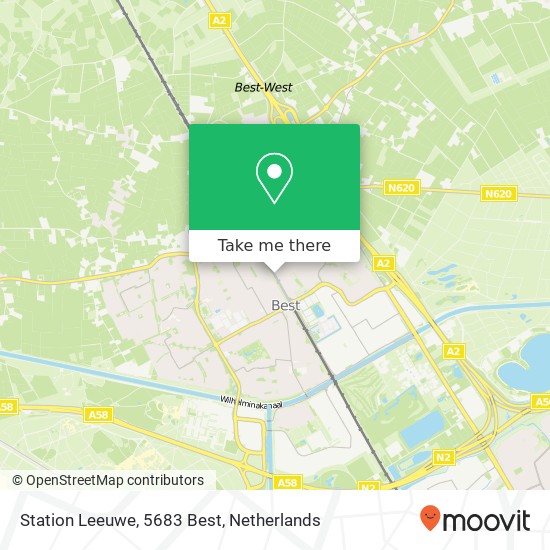 Station Leeuwe, 5683 Best Karte