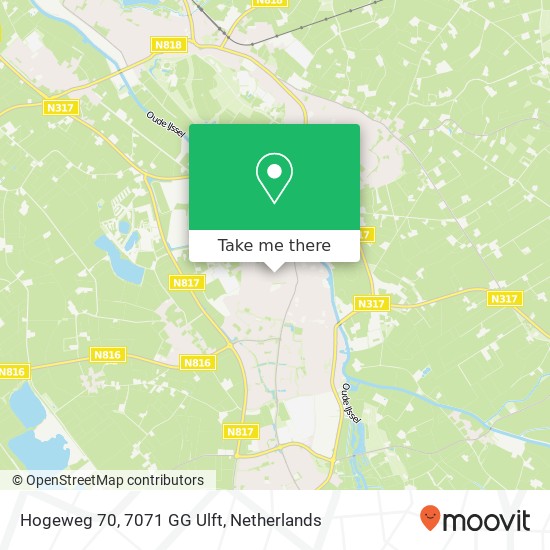 Hogeweg 70, 7071 GG Ulft Karte