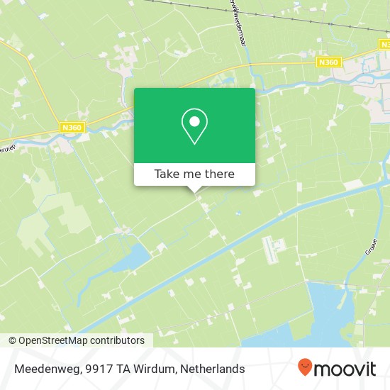 Meedenweg, 9917 TA Wirdum Karte