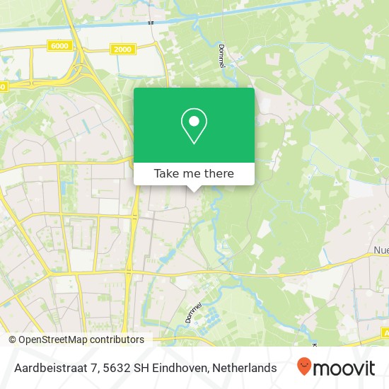 Aardbeistraat 7, 5632 SH Eindhoven Karte