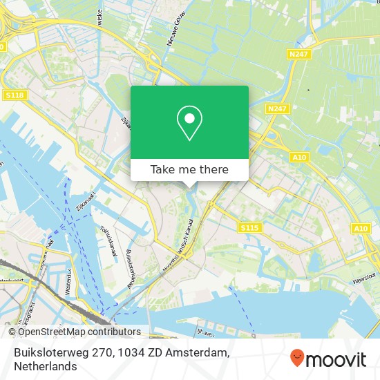 Buiksloterweg 270, 1034 ZD Amsterdam map