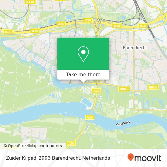 Zuider Kilpad, 2993 Barendrecht map