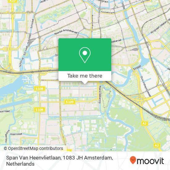 Span Van Heenvlietlaan, 1083 JH Amsterdam map