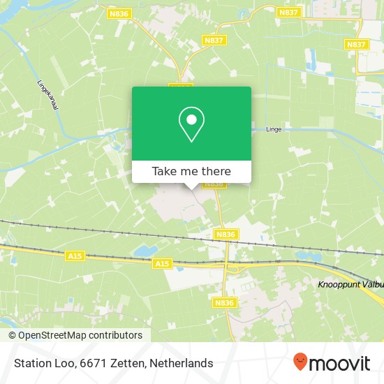 Station Loo, 6671 Zetten map