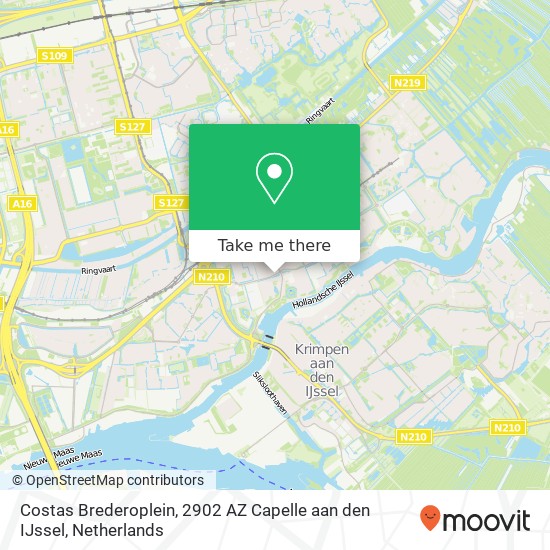 Costas Brederoplein, 2902 AZ Capelle aan den IJssel Karte