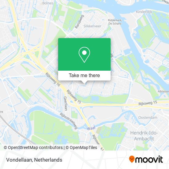 Vondellaan map