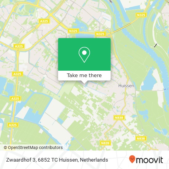 Zwaardhof 3, 6852 TC Huissen map